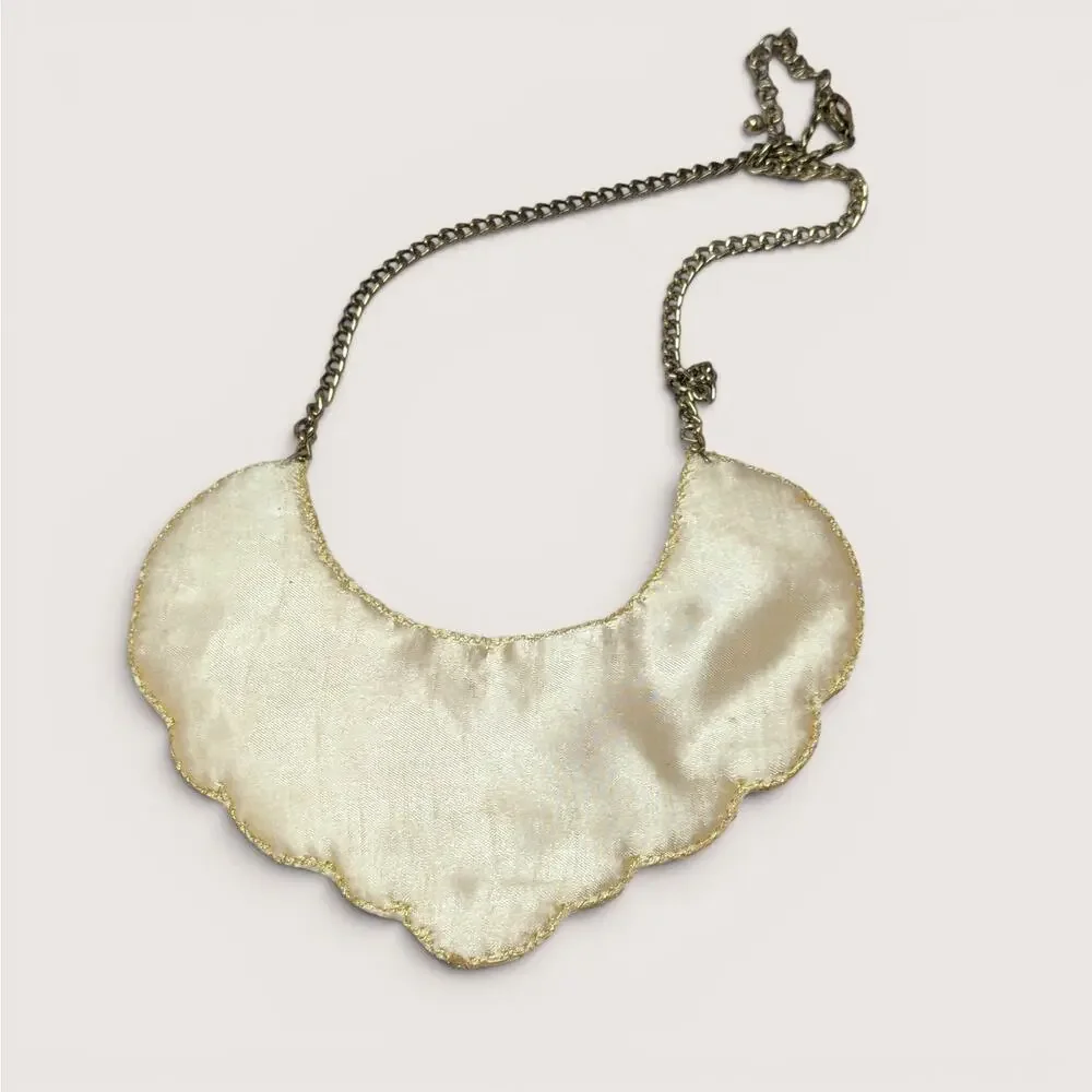 Vintage Beaded Bib Necklace Statement Collar